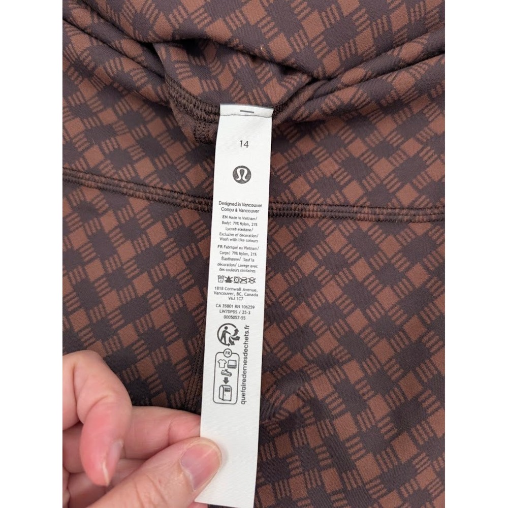 Lululemon Align High Rise Short 4" Jacquard NWT Women's sz 14 - Picture 4 of 5